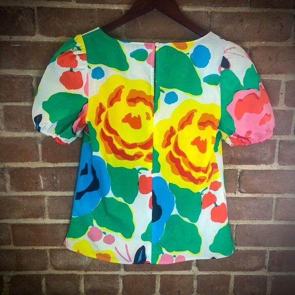 J. Crew Scoopneck Floral Blouse XS - Picture 3 of 14